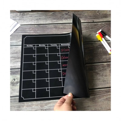 Black magnetic refrigerator calendar