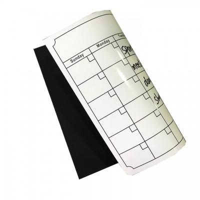 Dry erase whiteboard surface magnetic calendar