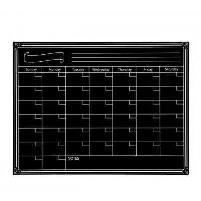 Jumbo size blackboard surface wall decal dry and wet erase monthly yearly calendar